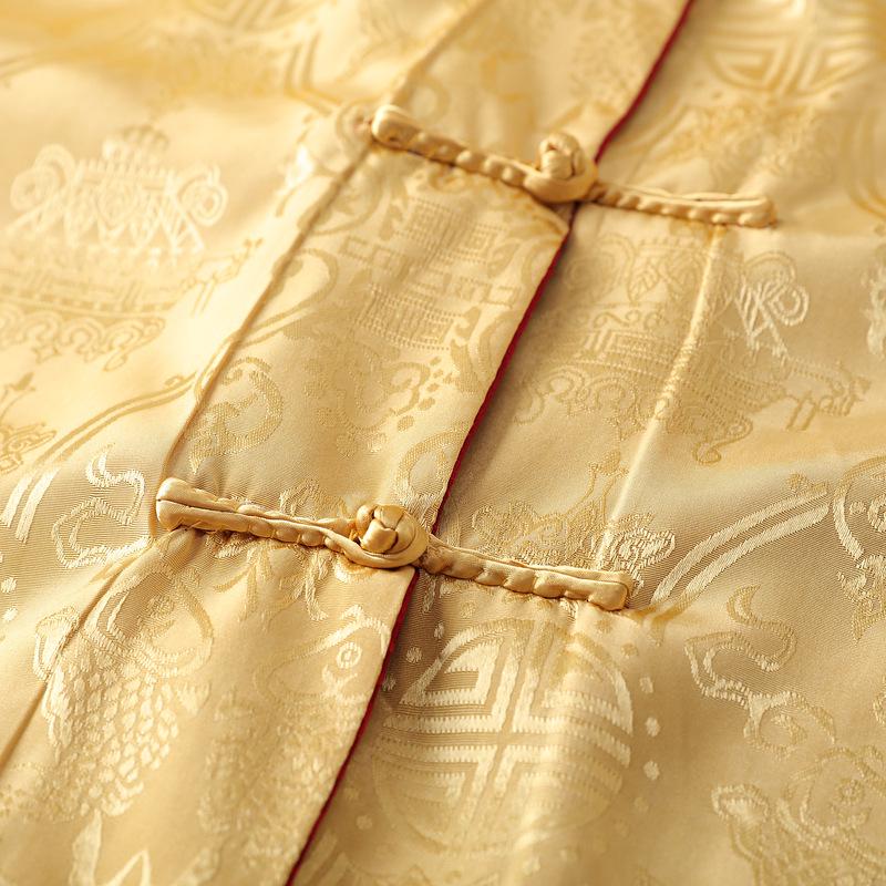 Men's Tang Suit Long-Sleeve Chinese Silk Satin Reversible Jacket 2802 - Autumn Collection
