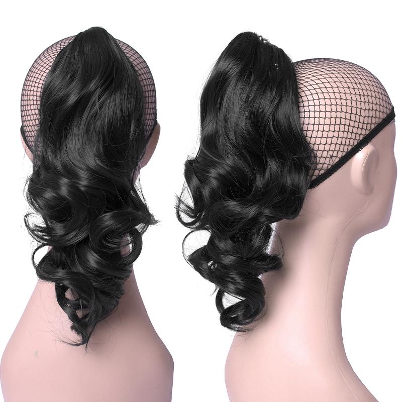 Clip In Curly Hair Wig Jaw Ponytail Hairs Extension Clip-on Claw Curly-Wavy Pony Tail Hairpiece Accessoires