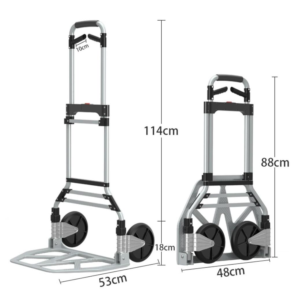 Тележка для переноски Dolly Hand Truck Большая грузоподъемность 150 кг Компактная складная для домашнего использования Коммерческое использование Предотвращение стихийных бедствий Транспортировка багажа Рыбалка
