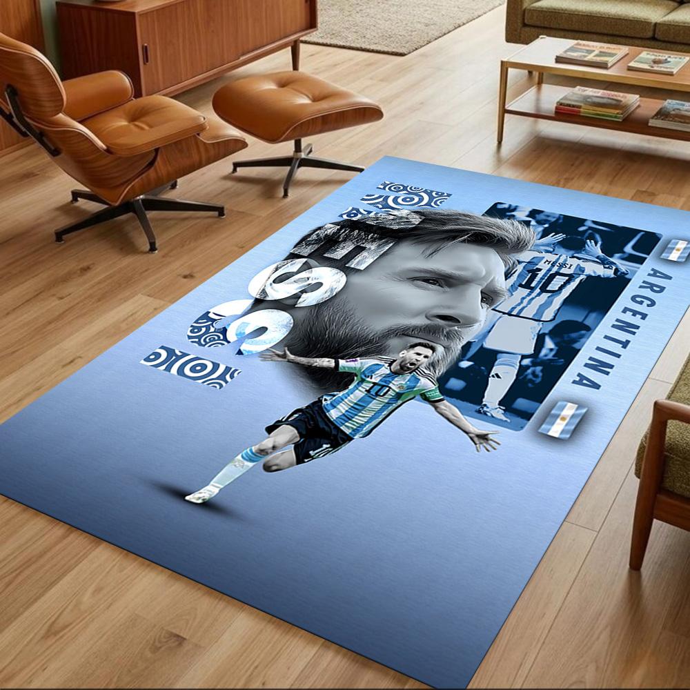 Soccer Player Action Floor Mat Design for Foyer Hallway Study room Dormitory Antislip Carpet Decorate Offices Perfect Gift for Women/Men