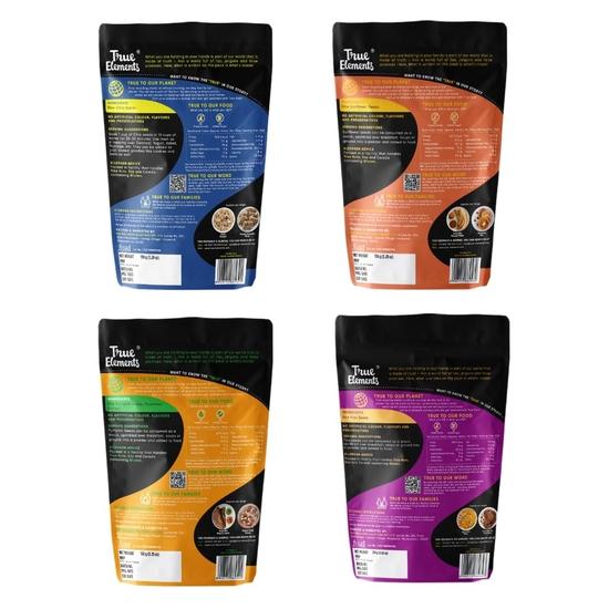 True Elements Edible Seeds Combo 700G (Chia Seeds 150G + Sunflower Seeds 150G + Pumpkin Seeds 150G + Flax Seeds 250G)
