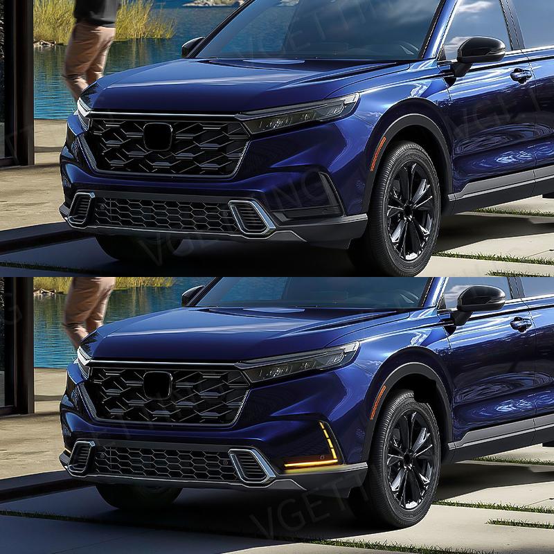 Для Honda CRV CR-V 2025 светодиодные дневные ходовые огни DRL дневные ходовые огни динамические поворотные противотуманные фары белые желтые синие автомобильные аксессуары