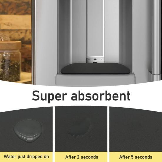 Поддон для капель холодильника Нескользящее дно Влаговпитывающий Быстросохнущий Уловитель воды Эффективная защита от брызг Многоразовый Каплесборник для диспенсера воды