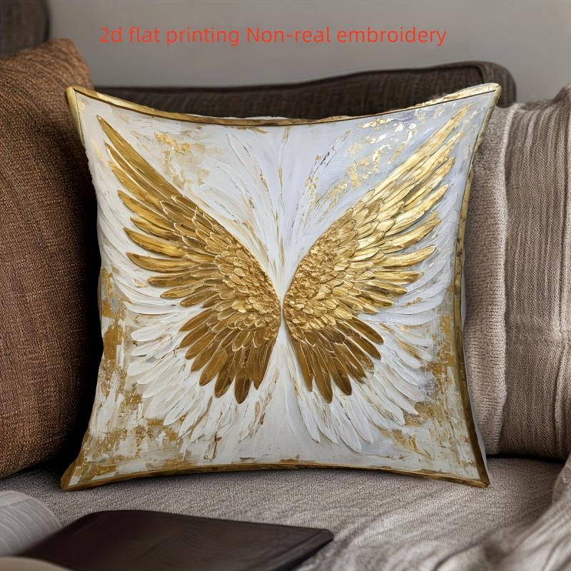 Vikama Angel Wings Decorative Pillowcase For Sofas And Beds Perfect Gift For Valentine'S Day New Year'S Birthday Parties
