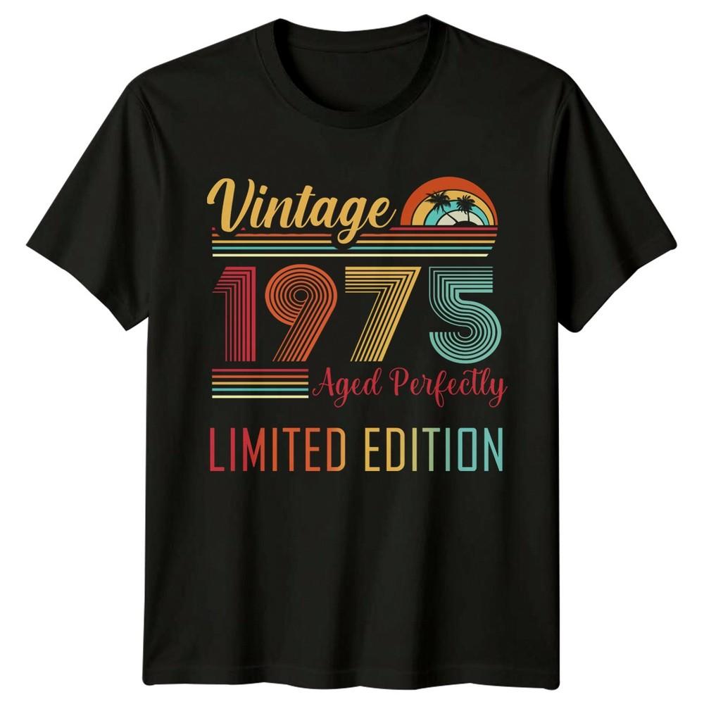 Vintage 1975 Unisexs TShirt 51st Birthday Aged Limited Edition Gift
