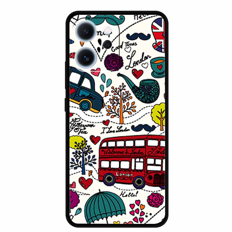 Cartoon Phone Case For Oppo Reno15 F Soft TPU Silicone Protector Relief Flower Emboss 3D Cover Funda Reno15F 15F Bumper Shield