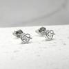 Серьги из серебра 925 пробы 'Скрученное сердце' M-APE008