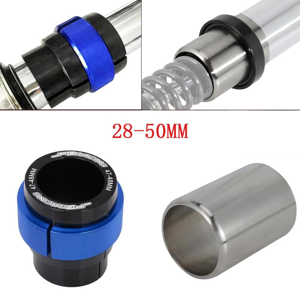 Motorcycle CNC Front Fork Oil Seal Driver Tools 28-40mm 41mm-47mm 48-50mm Guide Sleeve Tools Oil Seal Wrench For Pit Dirt Bike