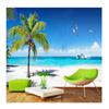 Современный простой 3D пляжный пейзаж с кокосовой пальмой фото обои для гостиной прикроватный фон настенная 3D фреска