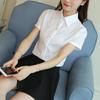 Женская белая рубашка в корейском стиле: Весна/Осень, Приталенный крой, Длинный/Короткий рукав, Профессиональная рабочая одежда, Варианты больших размеров