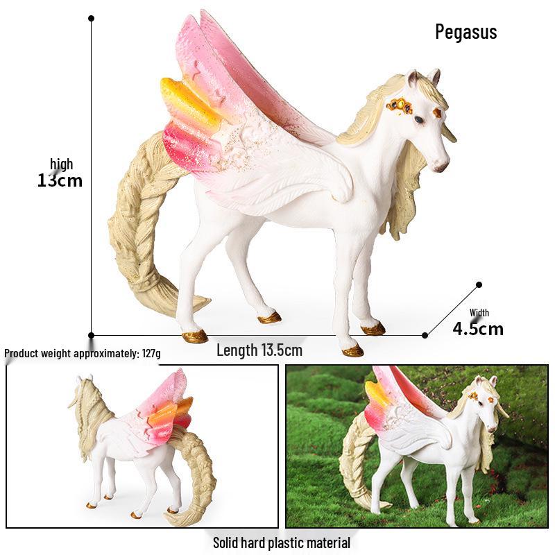 European Pegasus & Unicorn Figurine - Mythical Magic Creature Model