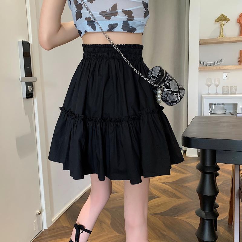 HOUZHOU мини-юбки женские Kawaii милые лоскутные плиссированные юбки с высокой талией корейская мода в консервативном стиле