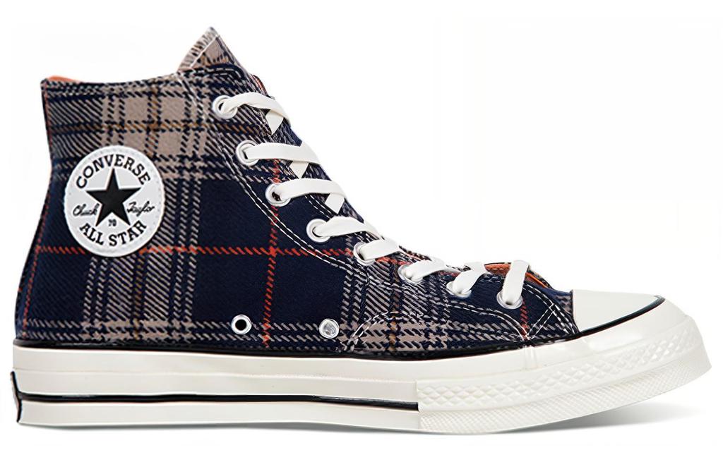 Men's Sneakers Converse Chuck Taylor All Star 70 Hi Plaid Pack Navy Navy/Terracotta Red-Egret