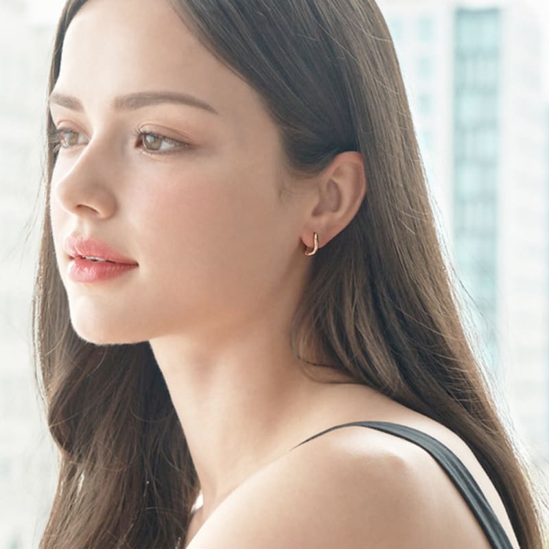 ELLE Jewelry 14K 2-way One-Touch Earrings (Gold Pin) ELGPEE495