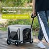 Коляска для собаки 4-колесная коляска для питомца с вращающейся на 360° выдвижной ручкой, вентилируемая