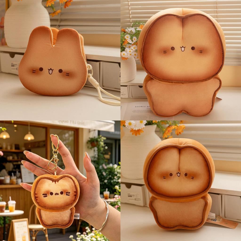 Милая плюшевая игрушка Кролик Кошка Медведь с печеньем, наполненная мягким полипропиленовым хлопком, для подарков на день рождения и коллекционеров