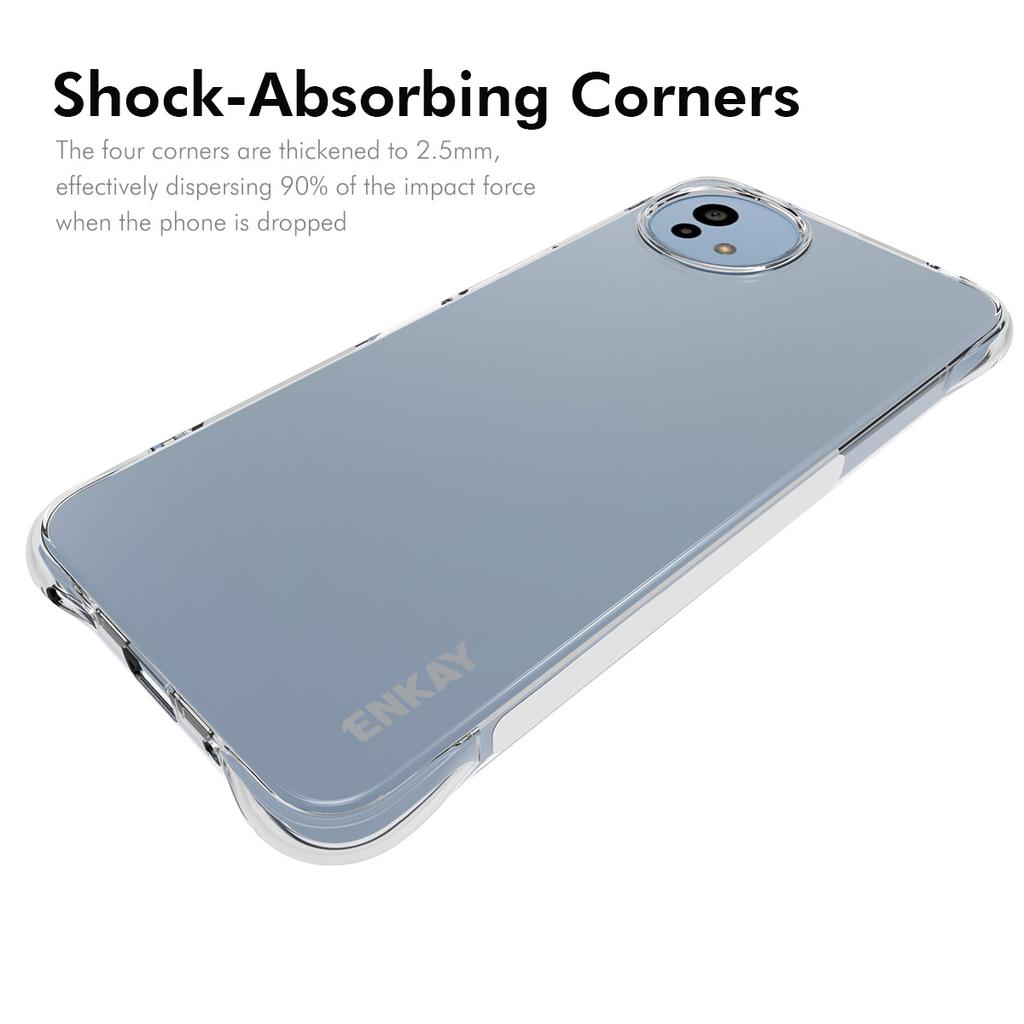 For Sharp Aquos Wish5 Clear Phone Case ENKAY HAT PRINCE Shockproof Anti-slip TPU Cover