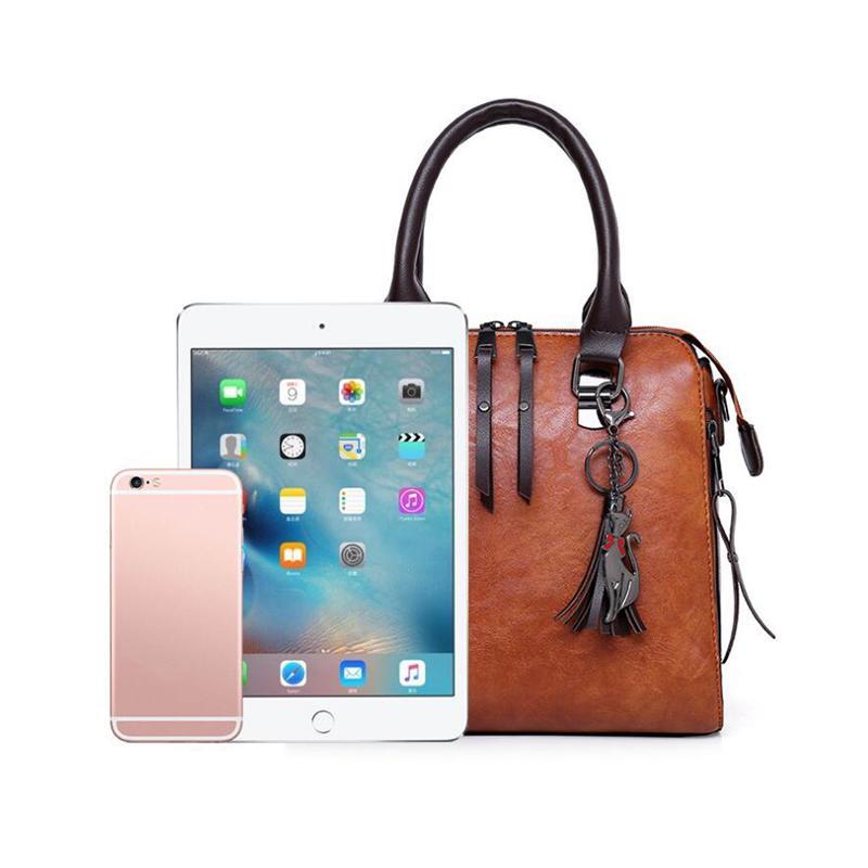 Fashion Handbag, Luxury, Solid Color, Female, Vintage, Designer Handbags, Four-piece, Shoulder Bag