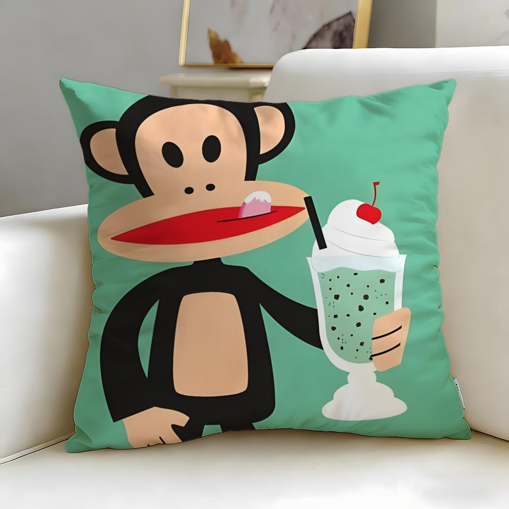 classic brand Paul Frank Cushion Cover Soft EasyWash Pillow Case Versatile for Couch Bed Travel and Office