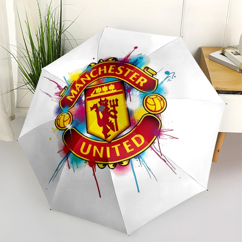 Manchester Crest Automatic Umbrella with 8-Rib Foldable Design for Outdoor Daily Use Fashionable Wedding Party Gift