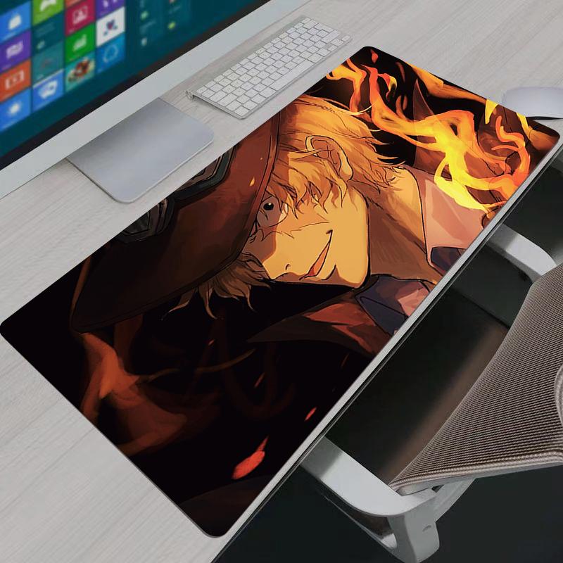 One Piece Sabo Mouse Pad Gaming Accessories Computer Keyboard Gamer Designed Specifically For e-sports Games Mousepad