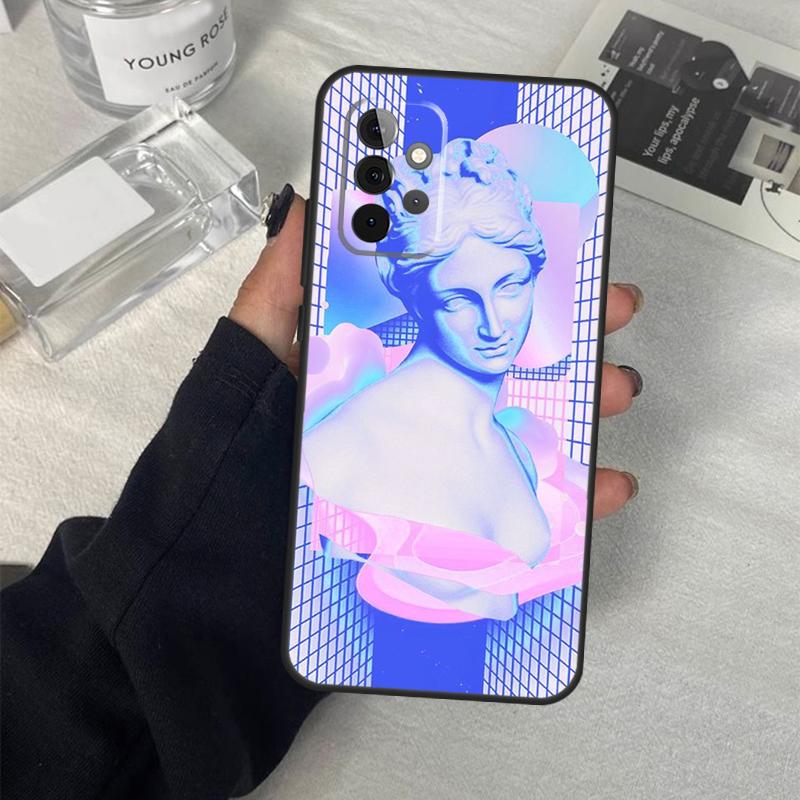 Ретро Кибер Статуя 'Большая волна' Чехол для Samsung Galaxy A54 A34 A14 A36 A56 A06 A13 A53 A32 A12 A22 A52 A35 A17 A16 A55 A15