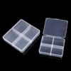Квадратный пластиковый прозрачный ящик для хранения мелких предметов, органайзер для мелочей, чехол для ювелирных изделий, бисер, контейнер, инструменты, аксессуары