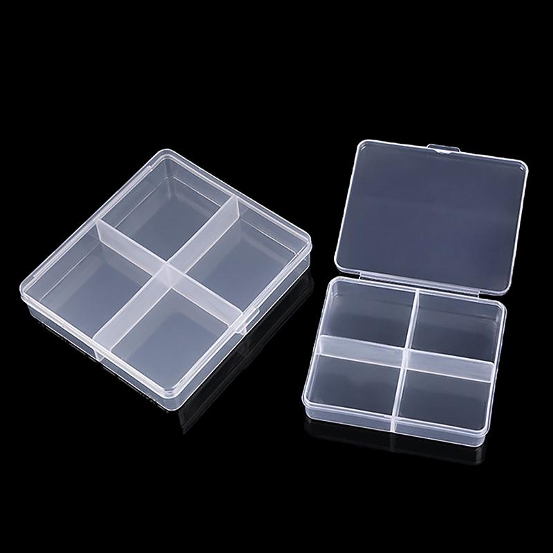 Квадратный пластиковый прозрачный ящик для хранения мелких предметов, органайзер для мелочей, чехол для ювелирных изделий, бисер, контейнер, инструменты, аксессуары