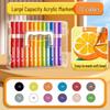 48-Color Non-Bleeding Washable Liquid-Ink Acrylic Markers for Kids - Soft Tip Watercolor Pens for School Art Projects
