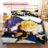 Постельное белье с рисунком персонажа Dragon Ball Son Goku, Домашний декор, Подарок на день рождения (1 пододеяльник + 2 наволочки, без наполнителя)