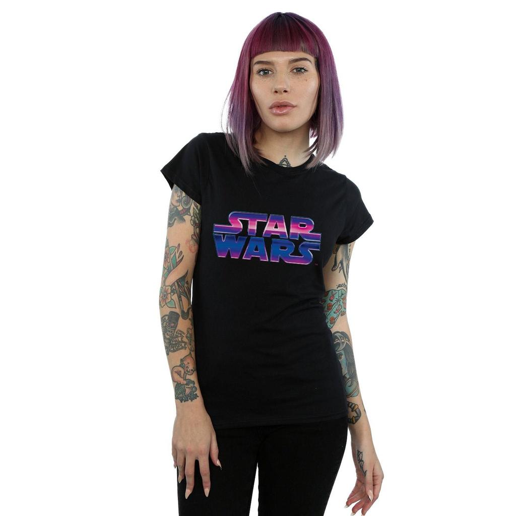 Star Wars Womens/Ladies Neon Logo Cotton T-Shirt