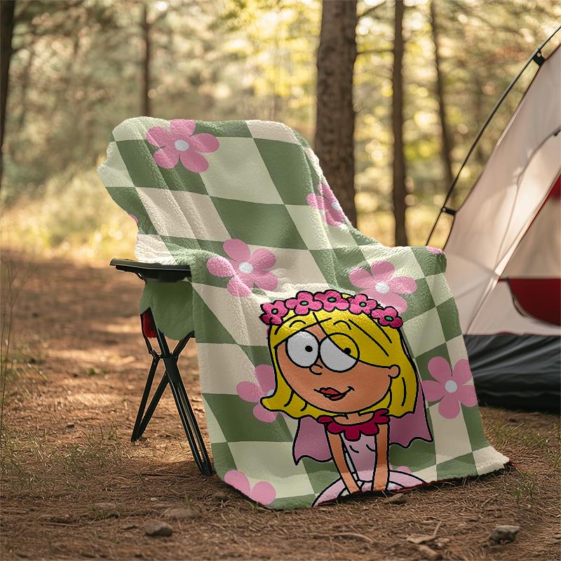 1pc Lizzie McGuire Y Sus Locuras1 Theme Blanket - Digital Print, Polyester, Cozy for All Seasons, Perfect for Outdoor, Camping, and Travel