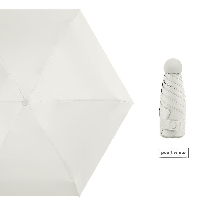 Компактный женский зонт с золотым тиснением: Защита от ультрафиолета, портативный складной, для солнца и дождя