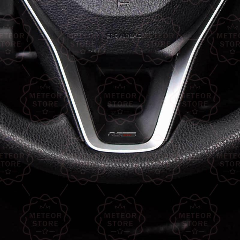 Car Nameplate RS Sport Metal Badge Interior Steering Wheel Sticker Emblem For Twingo Captur Kadjar Megane Koleos Clio Sandero
