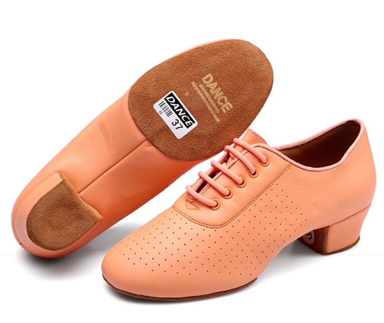 Interior Soft Bottom Leather Dance Shoes Woman Ladies Modern  Jazz Latin Sneakers Breathable Female Dancing Fitness Sport Shoes