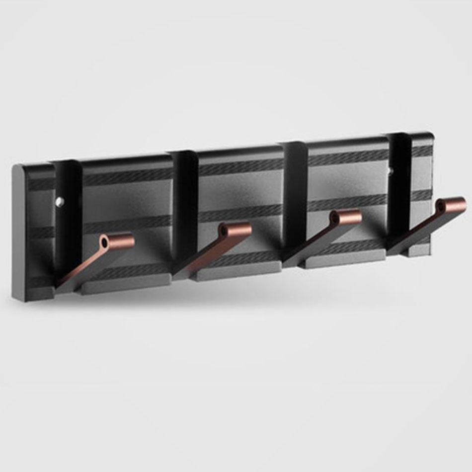 Невидимый складной настенный крючок, черный, серебристый, золотой, алюминиевый, для прихожей, ванной, туалета, двери, для хранения одежды и полотенец 1 2 3 4 5 6 Крючки