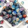 Стеклянные бусины Harovo 10 мм, бусины с трещинами, смешанные, 100 г, бусины, детали для поделок, аксессуары для браслетов, комплект деталей (Смешанный цвет)