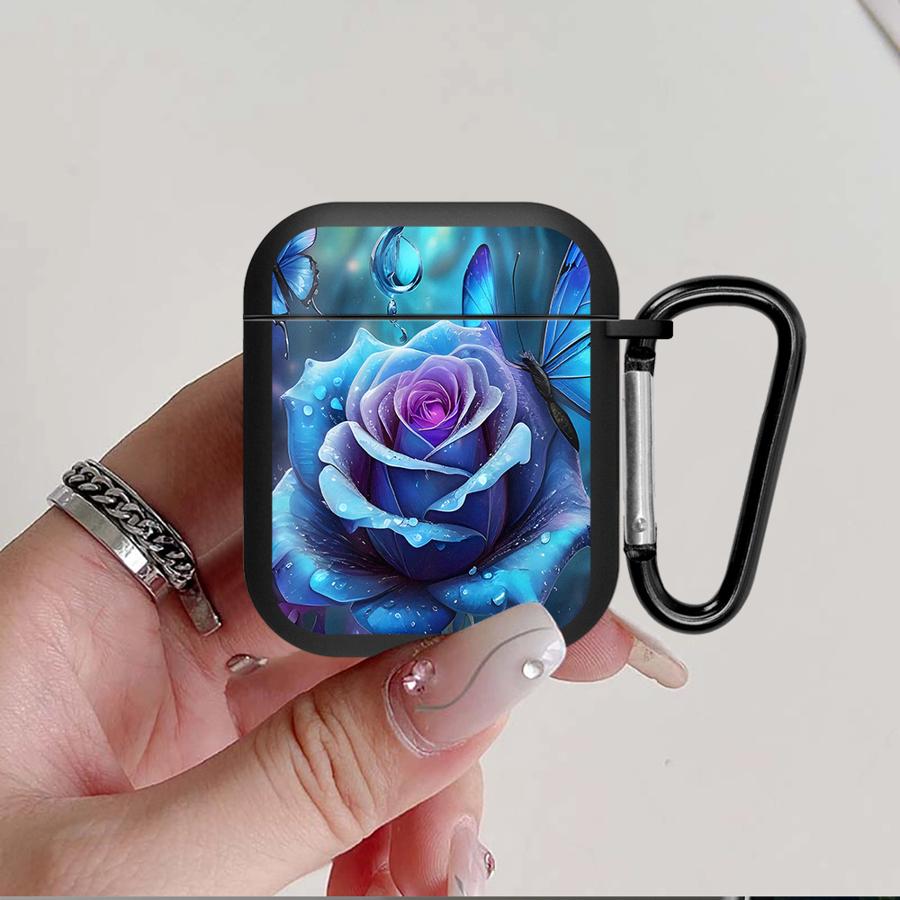 Чехлы для наушников с синими цветами Чехол-кейс Для Airpods 1 4 Pro3 Pro2 Pro 2 3