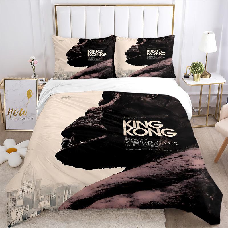 3pcs King Kong Duvet Cover Set (1 Duvet Cover + 2 Pillowcases, No Core) - Comfortable, And Breathable Bedroom Decoration yy251104078