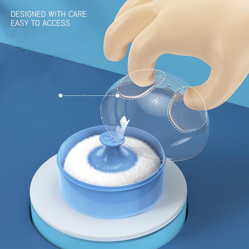 Пуховка для пудры с тальком, с коробкой, мягкая детская косметическая пудра для лица и тела, пудра с тальком, коробка, контейнер