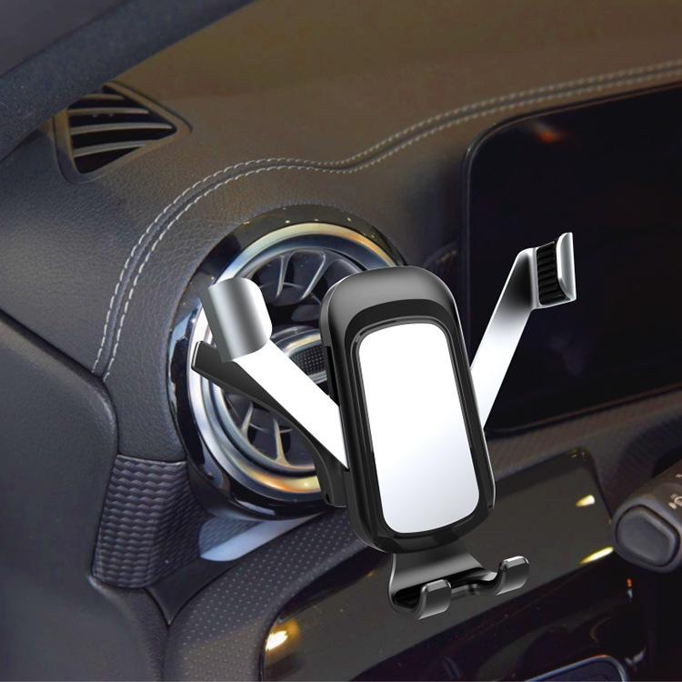 Треугольный гравитационный держатель для телефона в автомобиль с бесшумным механизмом для круглых воздуховодов