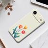 For iPhone 17 Air Case Three Flowers Pattern Printing Straight Edge TPU Phone Back Cover