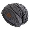Unisex Mixed Color Design Knitted Hat Fashion Outdoor Keep Warm Winter Hat Casual Add Fur Lined Beanie Cap