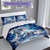 3PC Custom Name Galactic Horse Dreams Bedding Set Duvet Cover Closure Includes 1 Duvet Cover & 2 Pillowcases for Bedroom