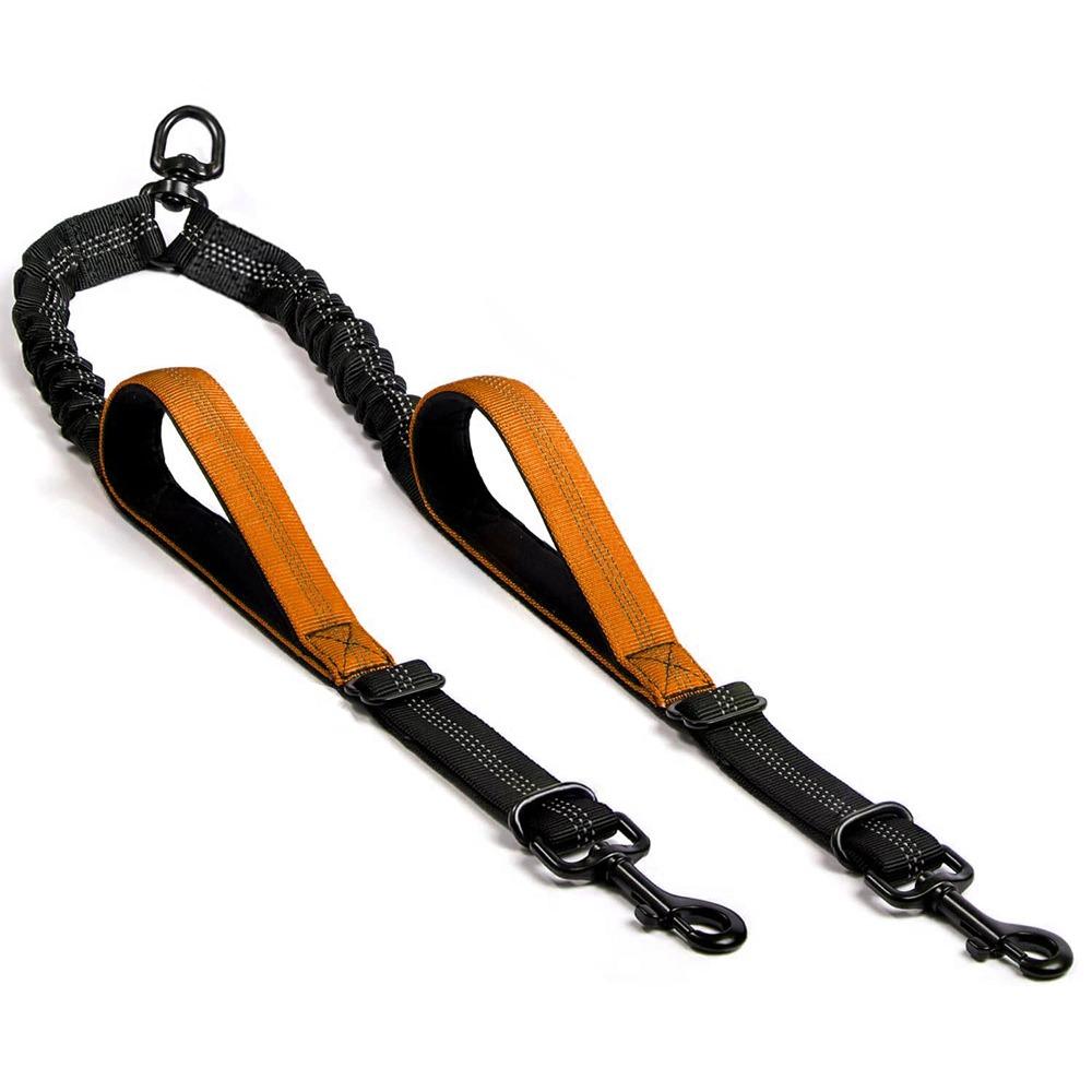 Shock Absorbing Dual Dog Leash No-Tangle Pet Walking Rope Two Dog Lead Rope Two Dogs Walking