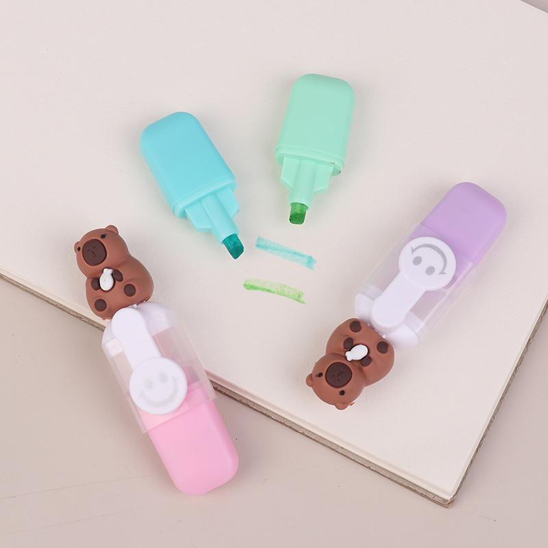 Канцелярские маркеры с героями мультфильмов большой емкости для студентов цветные флуоресцентные маркеры в подарок