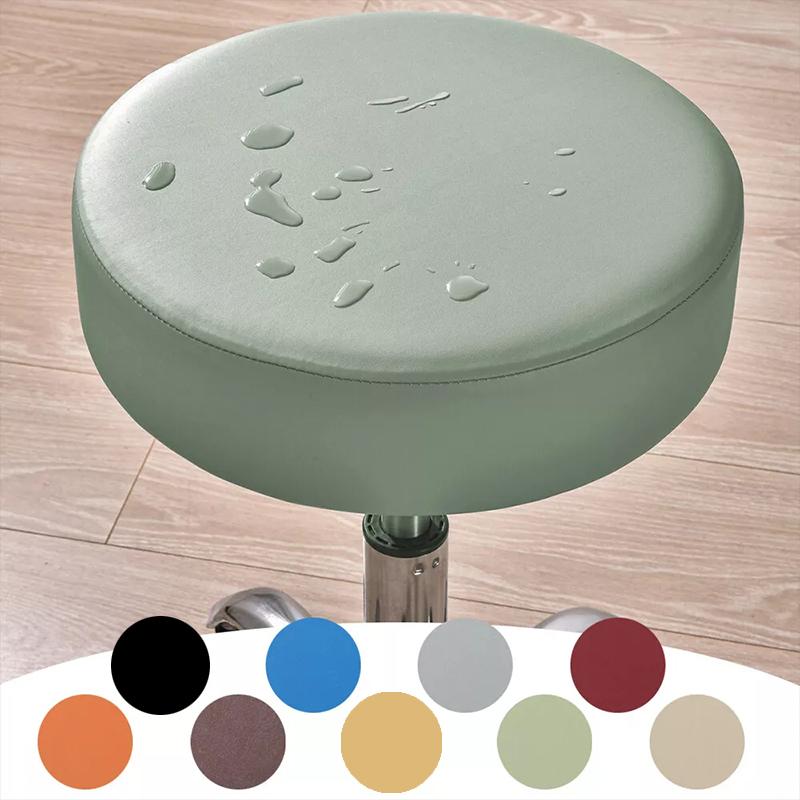 1 шт. Чехол на табурет, эластичный, водонепроницаемый, для домашнего декора отеля, вращающийся чехол для стула, защитный чехол для мебели, чехлы для барных стульев, искусственная кожа