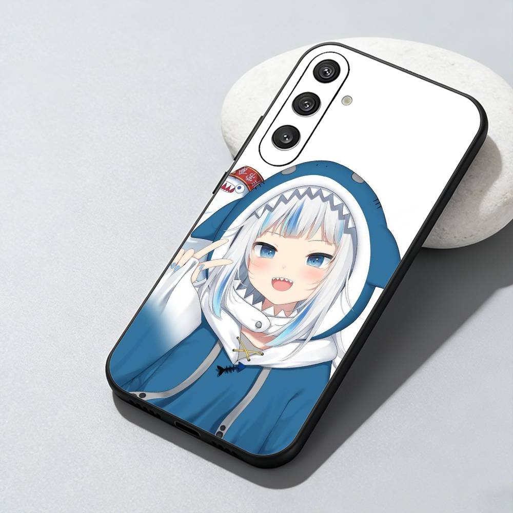 Virtual Characters Holo Gawr Gura Phone Case For Samsung Galaxy A73,A72,A71,A70,A52,A51 Others Soft Black Cover