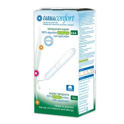 Хлопковые тампоны FarmaConfort с аппликатором Super, 14 шт.