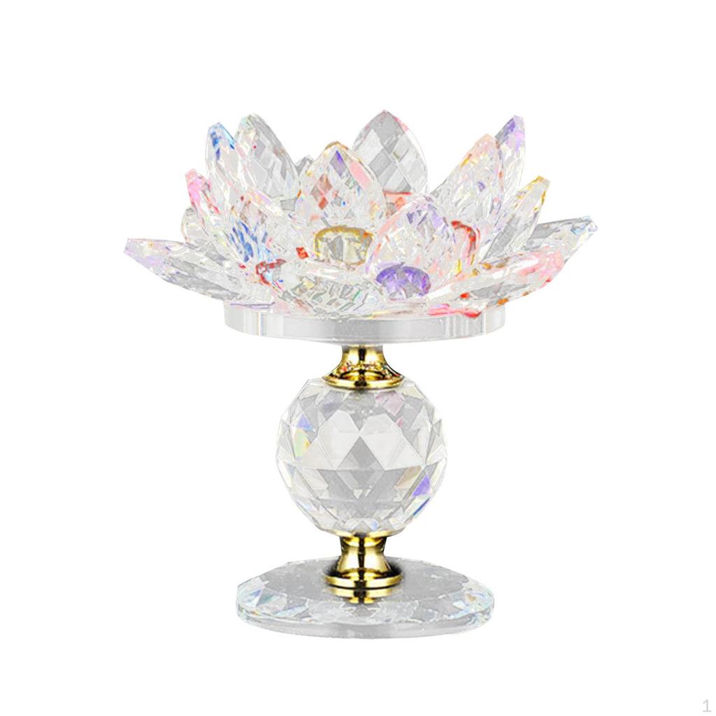 Стеклянный Подсвечник-Подставка для Чайной Свечи в Форме Лотоса Держатели для Восковых Свечей Подсвечник для